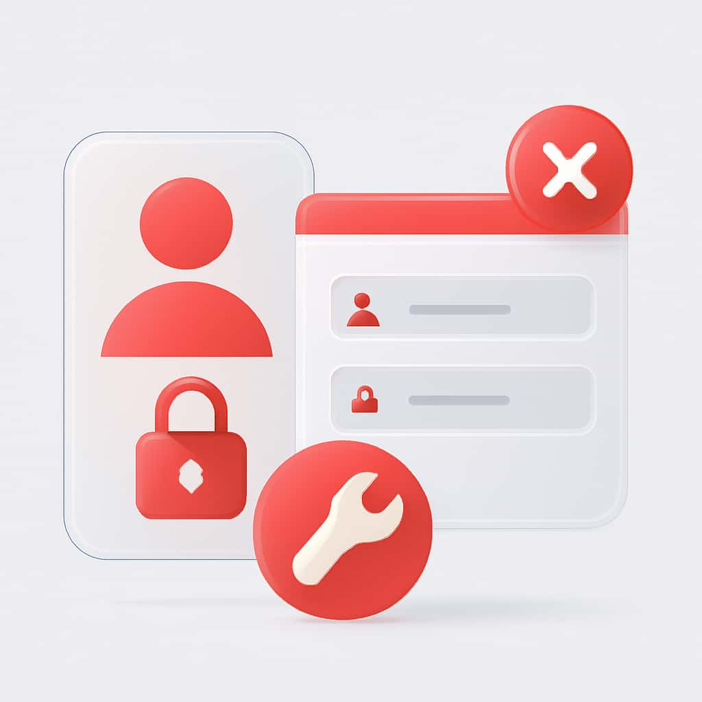 Illustration of troubleshooting steps for Ok Bin login issues.