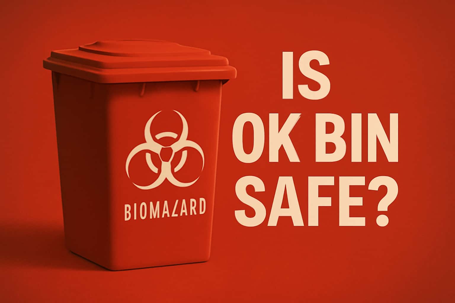 A futuristic illustration depicting the safety features of Ok Bin.