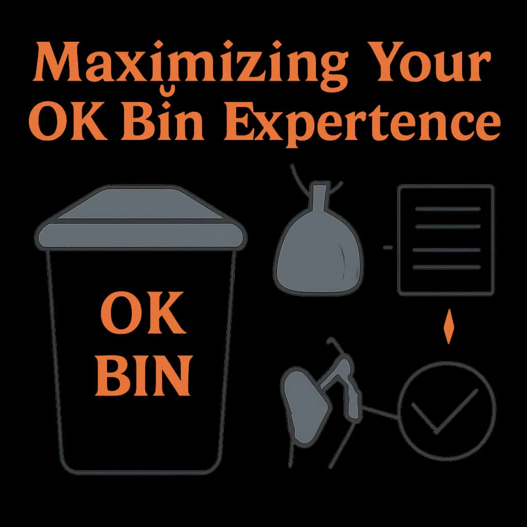An educational diagram explaining key features of Ok Bin.