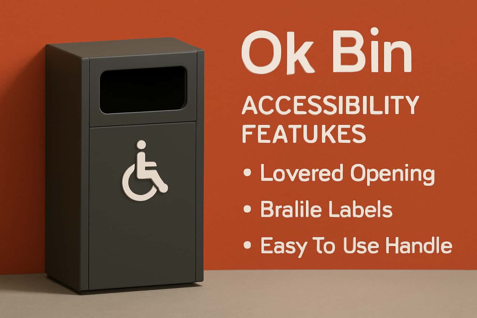 Informational scene showcasing Ok Bin Accessibility Features.