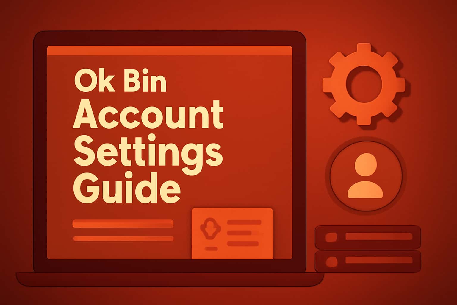 A digital landscape showcasing Ok Bin Account Settings Guide with a high-tech feel.