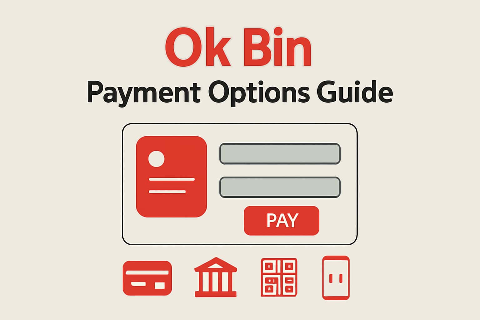 An informative scene illustrating the Ok Bin Payment Options Guide.
