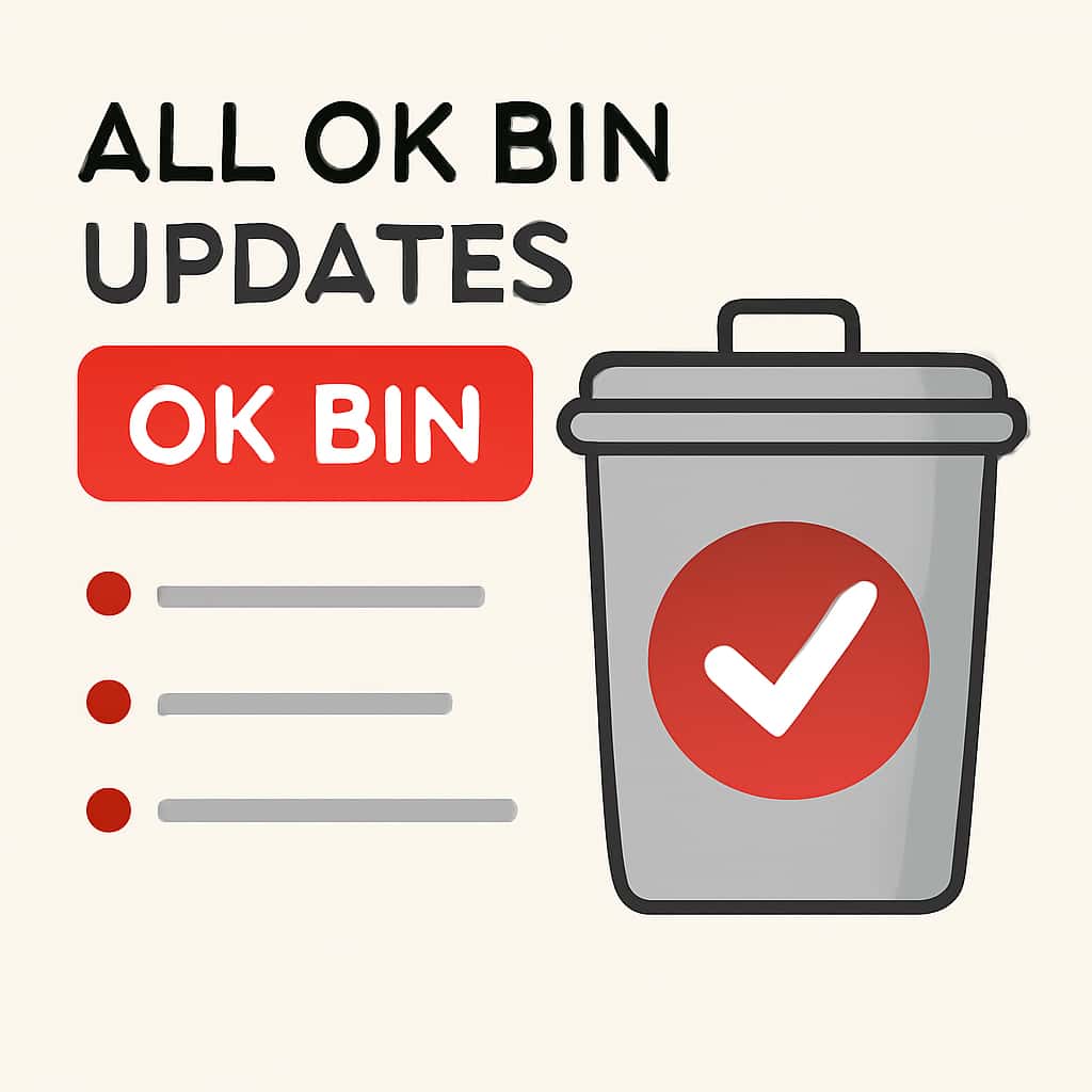 Illustration explaining features of All Ok Bin Updates