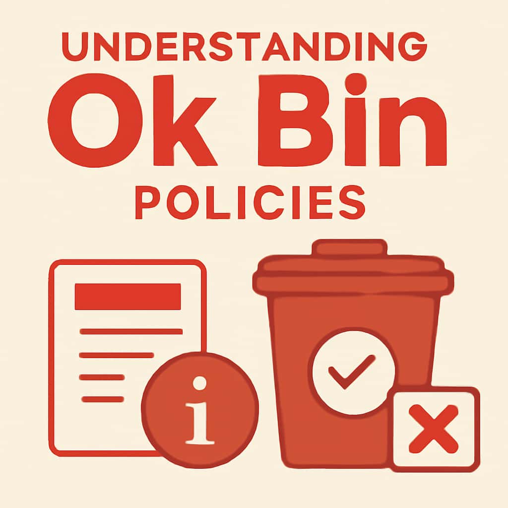 An educational diagram illustrating key aspects of Ok Bin Policies.